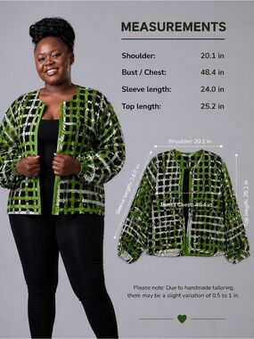 Handmade Ankara Wax Print Top | Artisan Statement Blouse | Size L/XL